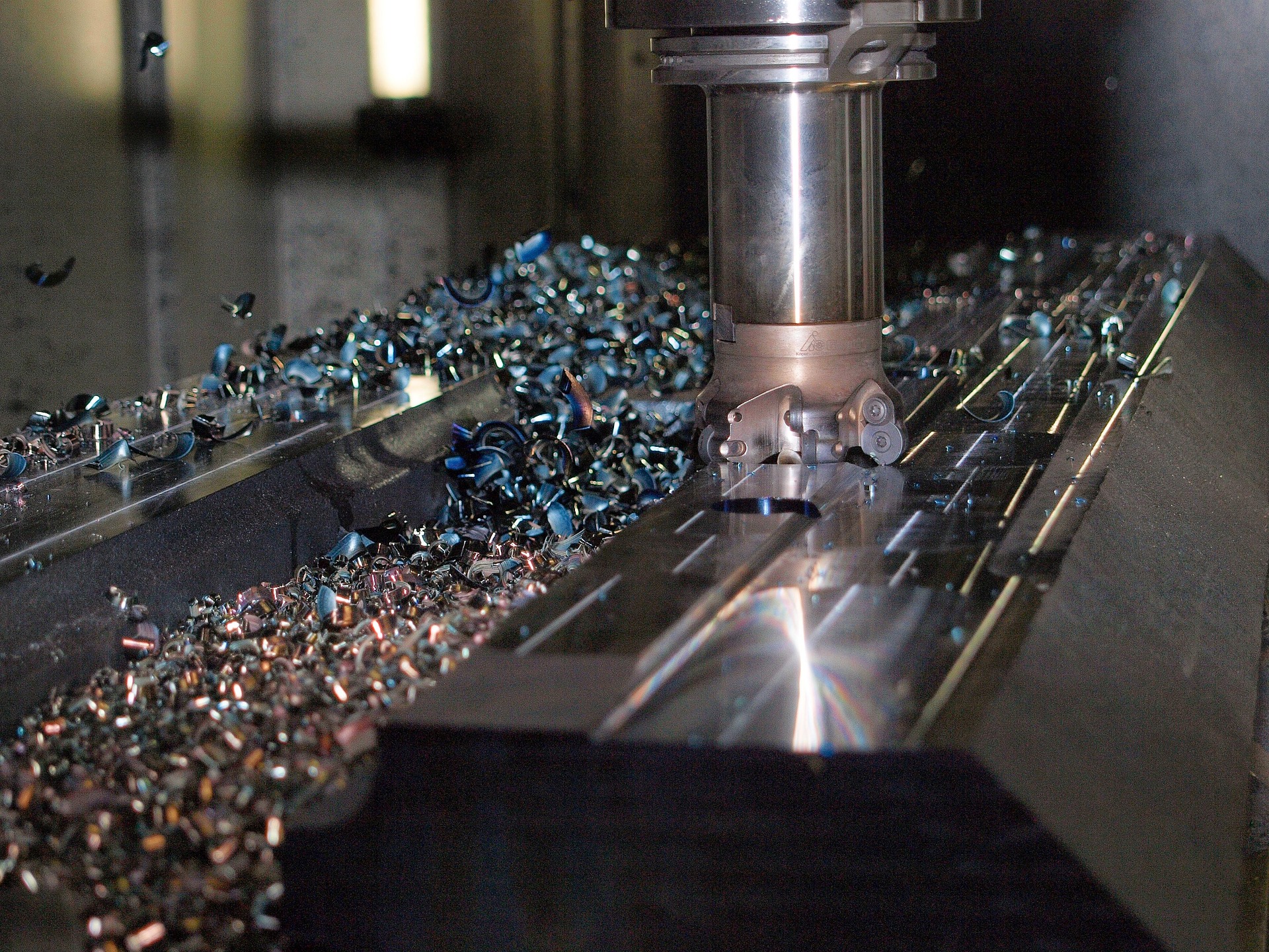 CNC-Frässpäne bei der Metallbearbeitung